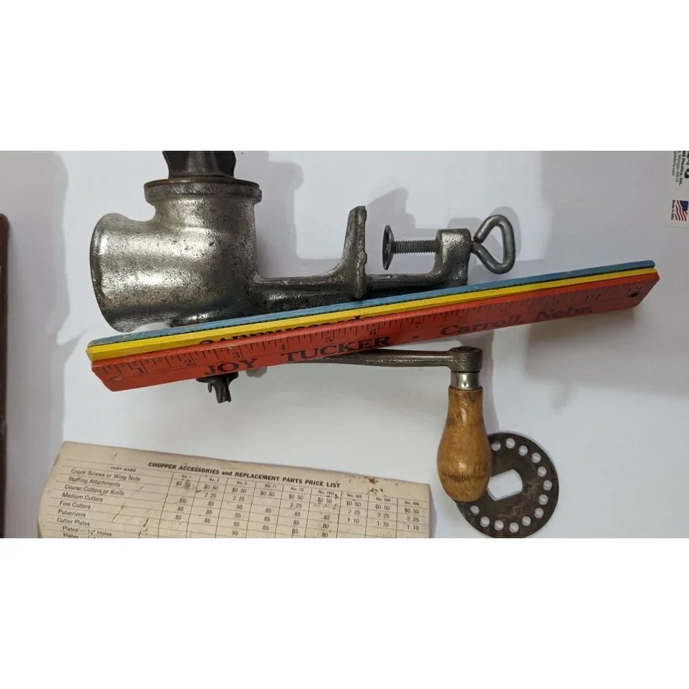 Vintage‎ Climax 51 Food Meat Chopper Universal Union Mfg Co No 1551 Box Manual